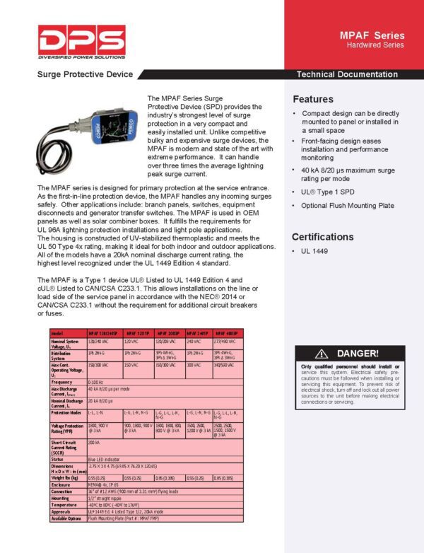 A page of information about the range protection device.