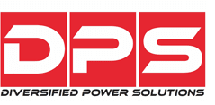 A red and white logo for an industrial power solution.