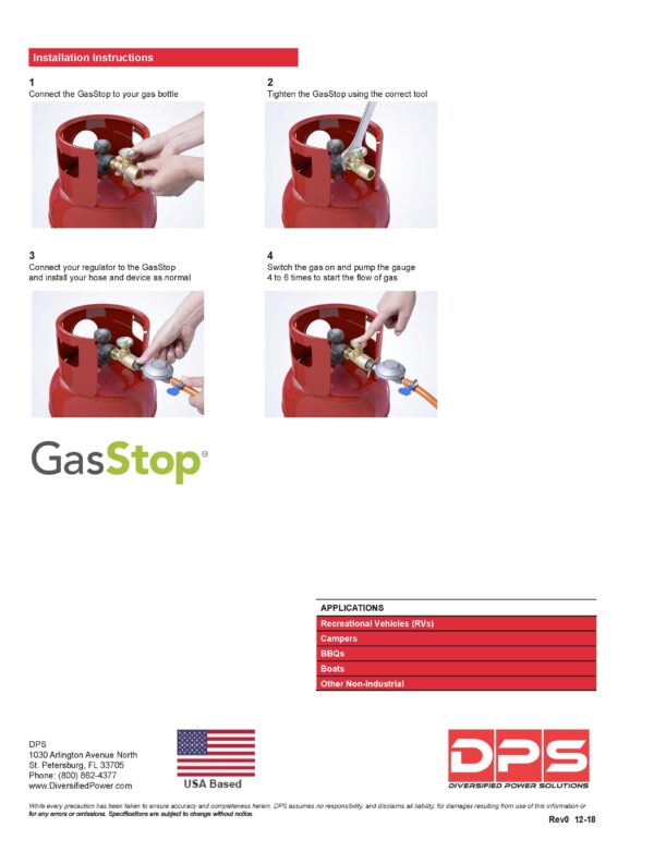 A page from the gas stop manual showing instructions for filling up.