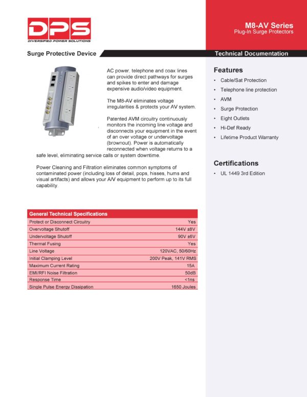 A page of the catalog with information about the product.