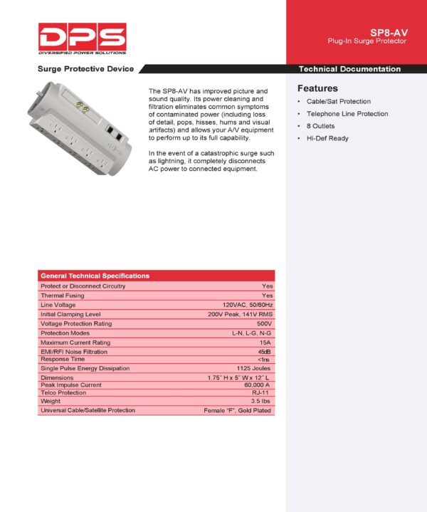 A page of the product information for the door closer.