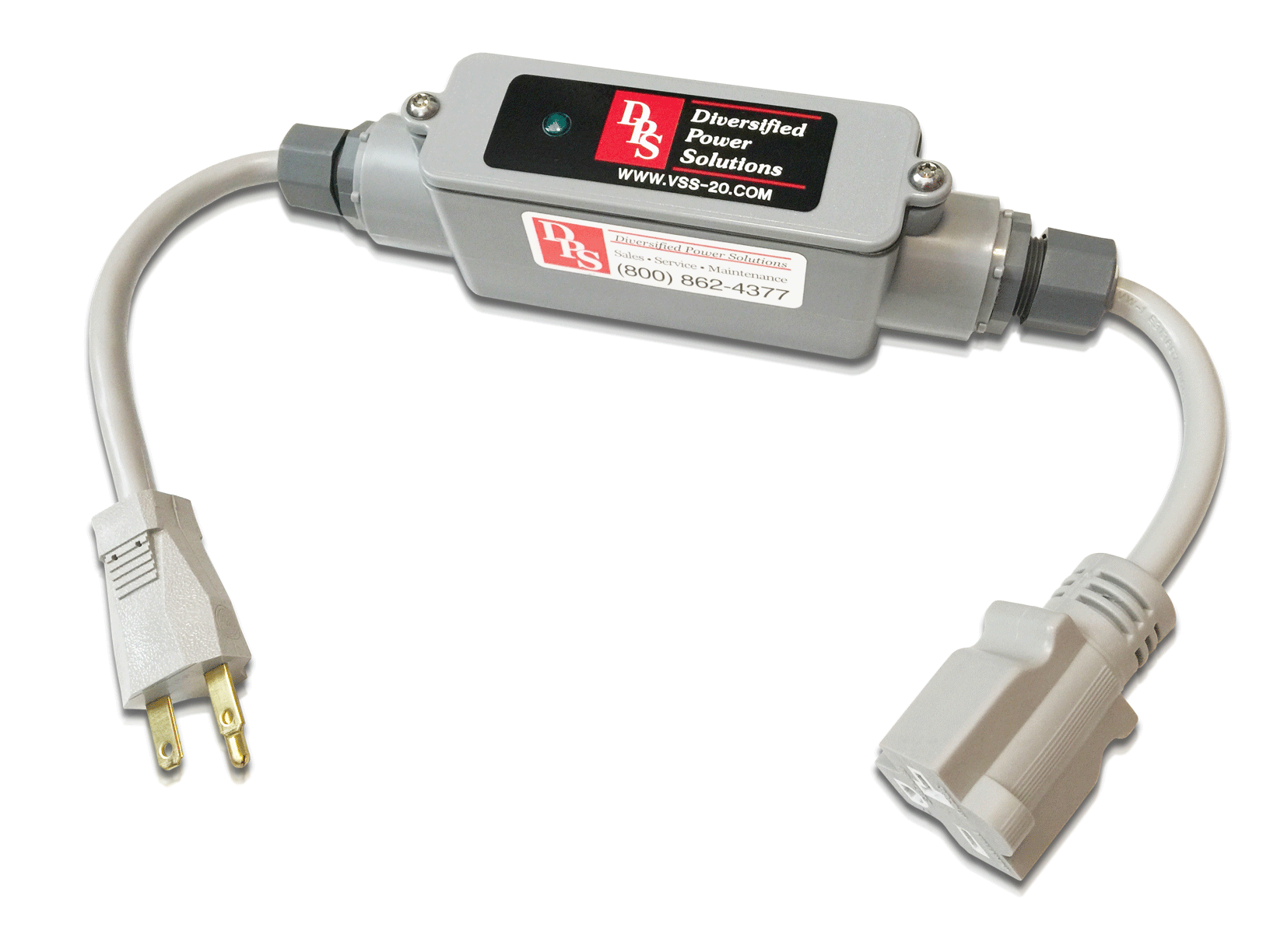 A picture of the connected device with its plug.